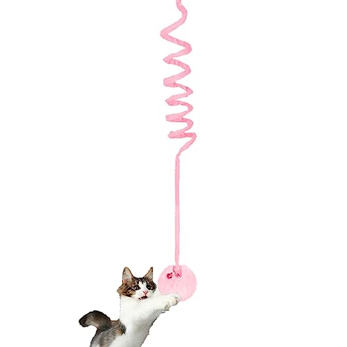 NGUMMS Katzen-Teaser-Zauberstab - Interaktiver Katzenspielzeugstab,Interaktiver Katzenspielzeug-Zauberstab, Flexibler Übungstür-Teaser mit Garnball, Indoor-Katzen-Kätzchen-Training, unterhaltsam von NGUMMS