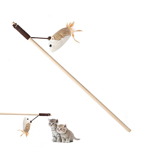 NGUMMS Katzenfederstab - Katzenspielzeug mit Federn mit Nachfüllungen für Plüschtiere | Cat Wand Toys Interactive Catcher Teaser und lustige Übungen NGUMMS Katzenfederstab - Katzenspielzeug mit Federn mit Nachfüllungen für Plüschtiere | Cat Wand Toys Interactive Catcher Teaser und lustige Übungen von NGUMMS