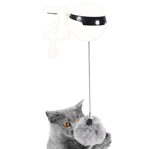 NGUMMS Katzenspielzeug zum Aufhängen, Katzenspielzeug zum Aufhängen an der Tür - Automatisches Katzenballspielzeug mit Knopfsteuerung - Trainingsspielzeug für Katzen, interaktiv und austauschbar mit von NGUMMS