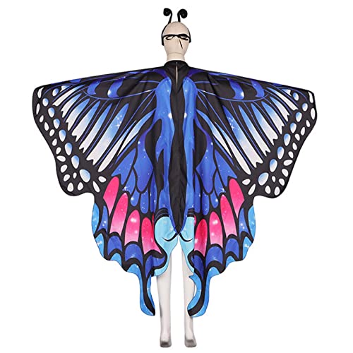 Schmetterlingsschal | Schmetterlingsflügel-Kap mit weichem atmungsaktivem Stoff | Erwachsene Feenflügel Cloak Fee für Cosplay Karneval Halloween-Partys von NGUMMS