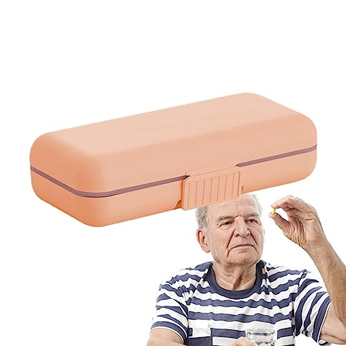 Tägliche Medizin Halter Box,Taschengröße Pillbox Pillbox 8 Fächer Fischöl Box Vitamin Container | Handy Pillenhalter Kleine Pill Box Täglich Tasche für Geschäftsreisen von NGUMMS