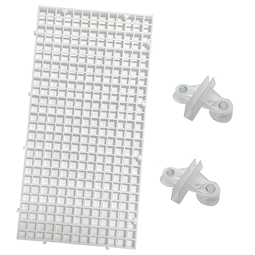 NGeGe 4 x Aquarium-Gitter-Trennwände, 30 x 15 cm, Isolationsbrett für Aquarien, Eierkiste, Filterwanne mit 8 Saugnäpfen, Lochdurchmesser 1,1 cm (weiß) von NGeGe