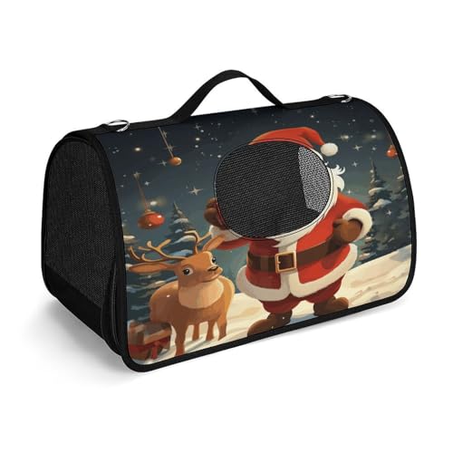 Haustier-Handtasche, Weihnachtsmann-Druck, modische Hundetragetasche für Katzen und kleine Hunde, jede Reise und Outdoor-Aktivitäten. Haustier-Handtasche, Weihnachtsmann-Druck, modische Hundetragetasche für Katzen und kleine Hunde, jede Reise und Outdoor-Aktivitäten. von NHYDSPQ