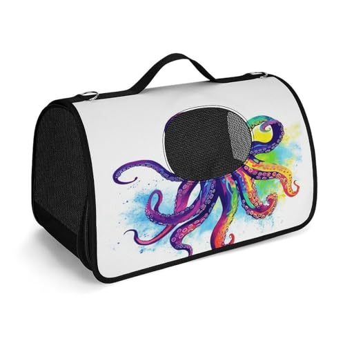 Haustier-Handtasche, farbenfroher Oktopus-Druck, modische Hundetragetasche für Katzen und kleine Hunde, jede Reise und Outdoor-Aktivitäten. Haustier-Handtasche, farbenfroher Oktopus-Druck, modische Hundetragetasche für Katzen und kleine Hunde, jede Reise und Outdoor-Aktivitäten. von NHYDSPQ