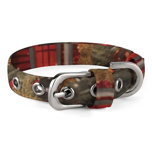 Haustierhalsband, Weihnachtsmotiv, personalisierbar, für kleine und mittelgroße Hunde, verstellbare Größen Haustierhalsband, Weihnachtsmotiv, personalisierbar, für kleine und mittelgroße Hunde, verstellbare Größen von NHYDSPQ