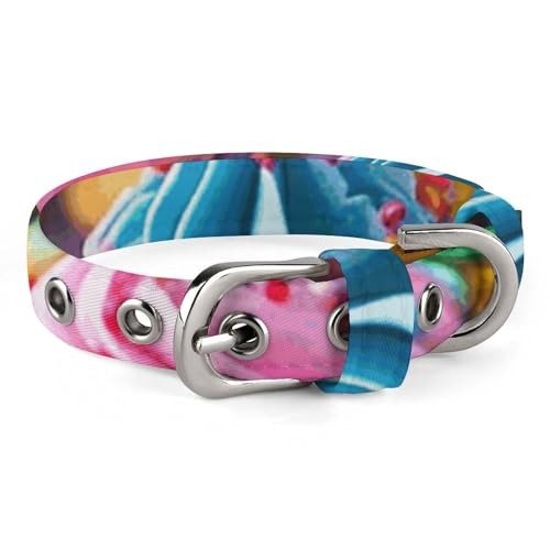 Hundehalsband mit buntem "Happy Birthday"-Cupcakes-Aufdruck, personalisierbares Haustierhalsband, Katzenhalsband für kleine und mittelgroße Hunde, verstellbare Größen Hundehalsband mit buntem "Happy Birthday"-Cupcakes-Aufdruck, personalisierbares Haustierhalsband, Katzenhalsband für kleine und mittelgroße Hunde, verstellbare Größen von NHYDSPQ