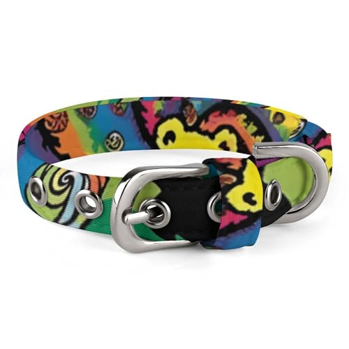 NHYDSPQ Haustier-Halsband, tanzendes Thanksgiving-Bär-Druck, personalisierbares Haustierhalsband für kleine und mittelgroße Hunde, verstellbare Größen, Stil 13 NHYDSPQ Haustier-Halsband, tanzendes Thanksgiving-Bär-Druck, personalisierbares Haustierhalsband für kleine und mittelgroße Hunde, verstellbare Größen, Stil 13 von NHYDSPQ