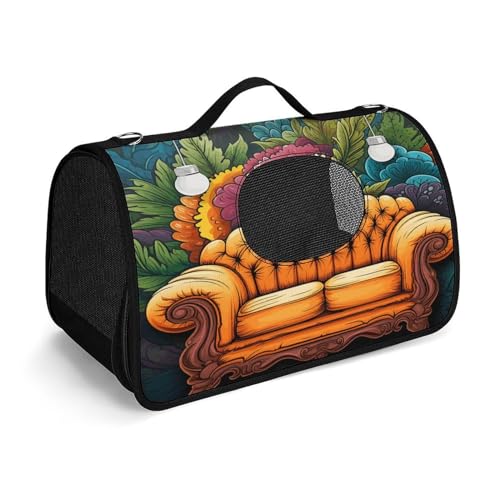 NHYDSPQ Haustier-Handtasche, Couch-Druck, modische Hundetragetasche für Katzen und kleine Hunde, jede Reise und Outdoor-Aktivität, 45 x 26 x 23,5 cm, Stil NHYDSPQ Haustier-Handtasche, Couch-Druck, modische Hundetragetasche für Katzen und kleine Hunde, jede Reise und Outdoor-Aktivität, 45 x 26 x 23,5 cm, Stil von NHYDSPQ