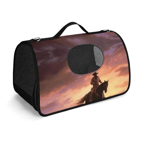 NHYDSPQ Haustier-Handtasche, Cowboy-West-Druck, modische Hundetragetasche für Katzen und kleine Hunde, jede Reise und Outdoor-Aktivität, 45 x 26 x 23,5 cm, Stil NHYDSPQ Haustier-Handtasche, Cowboy-West-Druck, modische Hundetragetasche für Katzen und kleine Hunde, jede Reise und Outdoor-Aktivität, 45 x 26 x 23,5 cm, Stil von NHYDSPQ
