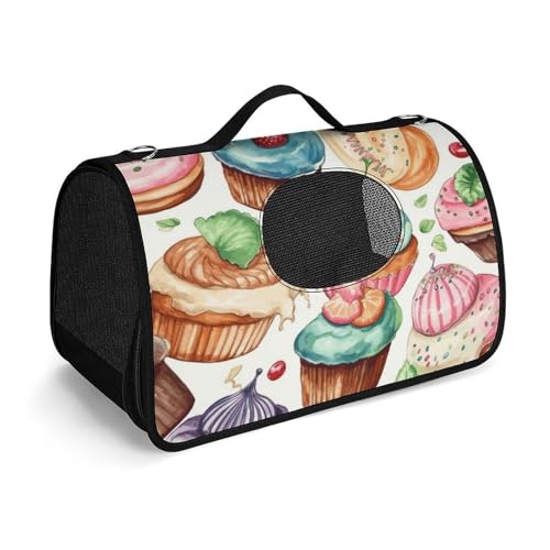 NHYDSPQ Haustier-Handtasche, Cupcakes, Donuts, Muffins, Zucker-Druck, modische Hundetragetasche für Katzen und kleine Hunde, jede Reise und Outdoor-Aktivität, 45 x 26 x 23,5 cm, Stil NHYDSPQ Haustier-Handtasche, Cupcakes, Donuts, Muffins, Zucker-Druck, modische Hundetragetasche für Katzen und kleine Hunde, jede Reise und Outdoor-Aktivität, 45 x 26 x 23,5 cm, Stil von NHYDSPQ