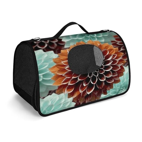 NHYDSPQ Haustier-Handtasche, Dahlien-Blumendruck, modische Hundetragetasche für Katzen und kleine Hunde, jede Reise und Outdoor-Aktivität, 45 x 26 x 23,5 cm, Stil NHYDSPQ Haustier-Handtasche, Dahlien-Blumendruck, modische Hundetragetasche für Katzen und kleine Hunde, jede Reise und Outdoor-Aktivität, 45 x 26 x 23,5 cm, Stil von NHYDSPQ