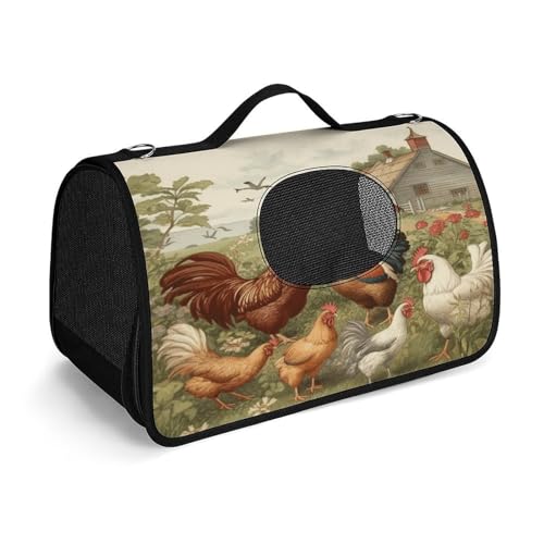 NHYDSPQ Haustier-Handtasche, Hühner- und Bauernhof-Druck, modische Hundetragetasche für Katzen und kleine Hunde, jede Reise und Outdoor-Aktivität, 45 x 26 x 23,5 cm, Stil NHYDSPQ Haustier-Handtasche, Hühner- und Bauernhof-Druck, modische Hundetragetasche für Katzen und kleine Hunde, jede Reise und Outdoor-Aktivität, 45 x 26 x 23,5 cm, Stil von NHYDSPQ