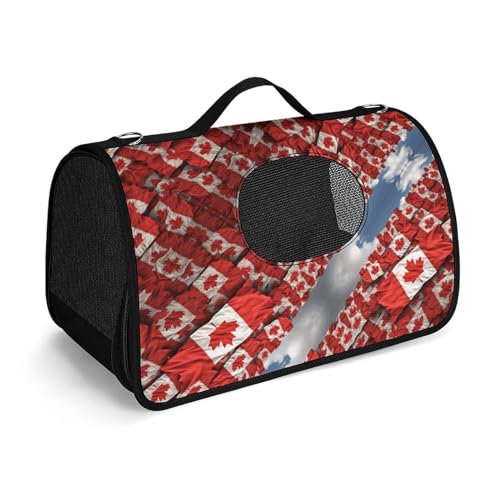 NHYDSPQ Haustier-Handtasche, Motiv: kanadische Flagge, modische Hundetragetasche für Katzen und kleine Hunde, jede Reise und Outdoor-Aktivität, 45 x 26 x 23,5 cm, Stil NHYDSPQ Haustier-Handtasche, Motiv: kanadische Flagge, modische Hundetragetasche für Katzen und kleine Hunde, jede Reise und Outdoor-Aktivität, 45 x 26 x 23,5 cm, Stil von NHYDSPQ