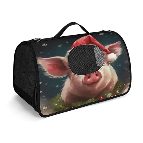 NHYDSPQ Haustier-Handtasche, Weihnachtsschwein-Druck, modische Hundetragetasche für Katzen und kleine Hunde, jede Reise und Outdoor-Aktivität, 45 x 26 x 23,5 cm, Stil NHYDSPQ Haustier-Handtasche, Weihnachtsschwein-Druck, modische Hundetragetasche für Katzen und kleine Hunde, jede Reise und Outdoor-Aktivität, 45 x 26 x 23,5 cm, Stil von NHYDSPQ