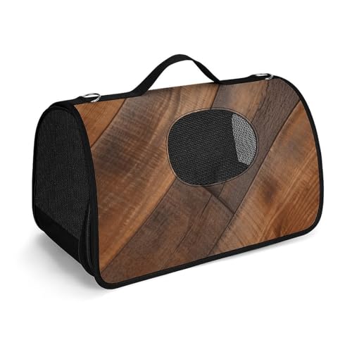 NHYDSPQ Haustier-Handtasche, brauner Holzdruck, modische Hundetragetasche für Katzen und kleine Hunde, jede Reise und Outdoor-Aktivität, 45 x 26 x 23,5 cm, Stil NHYDSPQ Haustier-Handtasche, brauner Holzdruck, modische Hundetragetasche für Katzen und kleine Hunde, jede Reise und Outdoor-Aktivität, 45 x 26 x 23,5 cm, Stil von NHYDSPQ