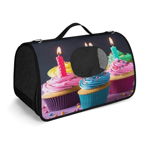 NHYDSPQ Haustier-Handtasche, bunte Happy Birthday Cupcakes Druck, modische Hundetragetasche für Katzen und kleine Hunde, jede Reise und Outdoor-Aktivität, 45 x 26 x 23,5 cm, Stil NHYDSPQ Haustier-Handtasche, bunte Happy Birthday Cupcakes Druck, modische Hundetragetasche für Katzen und kleine Hunde, jede Reise und Outdoor-Aktivität, 45 x 26 x 23,5 cm, Stil von NHYDSPQ