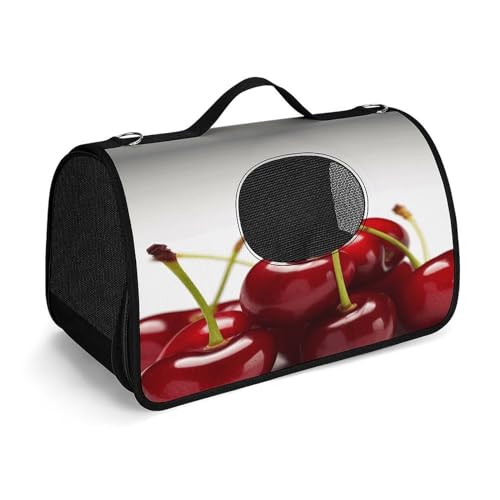 NHYDSPQ Haustier-Handtasche, chilenische Kirschen, modische Hundetragetasche für Katzen und kleine Hunde, jede Reise und Outdoor-Aktivität, 45 x 26 x 23,5 cm, Stil von NHYDSPQ