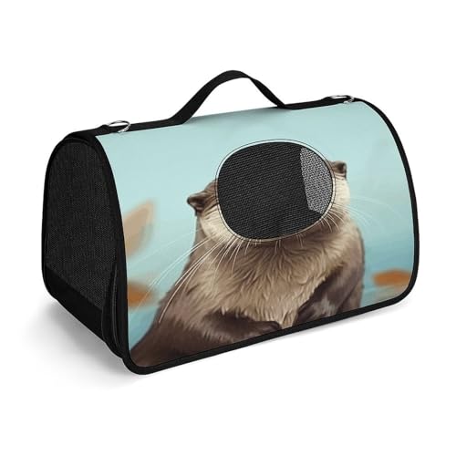 NHYDSPQ Haustier-Handtasche, niedlicher Otter-Druck, modische Hundetragetasche für Katzen und kleine Hunde, jede Reise und Outdoor-Aktivität, 45 x 26 x 23,5 cm, Stil NHYDSPQ Haustier-Handtasche, niedlicher Otter-Druck, modische Hundetragetasche für Katzen und kleine Hunde, jede Reise und Outdoor-Aktivität, 45 x 26 x 23,5 cm, Stil von NHYDSPQ