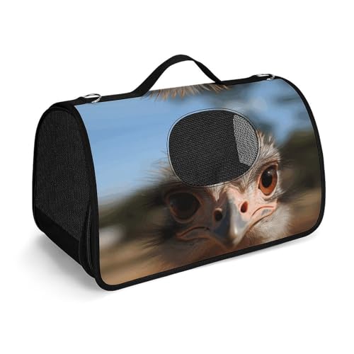 NHYDSPQ Haustier-Handtasche, niedlicher Straußen-Druck, modische Hundetragetasche für Katzen und kleine Hunde, jede Reise und Outdoor-Aktivität, 45 x 26 x 23,5 cm, Stil NHYDSPQ Haustier-Handtasche, niedlicher Straußen-Druck, modische Hundetragetasche für Katzen und kleine Hunde, jede Reise und Outdoor-Aktivität, 45 x 26 x 23,5 cm, Stil von NHYDSPQ