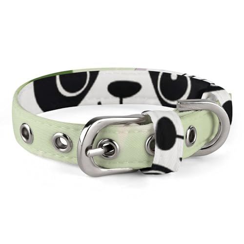 NHYDSPQ Hunde Halsband, niedliches Panda-Bambus-Sternmuster, personalisierbares Haustierhalsband für kleine und mittelgroße Hunde, verstellbare Größen, Stil 24 NHYDSPQ Hunde Halsband, niedliches Panda-Bambus-Sternmuster, personalisierbares Haustierhalsband für kleine und mittelgroße Hunde, verstellbare Größen, Stil 24 von NHYDSPQ