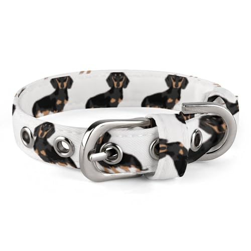 NHYDSPQ Hundehalsband mit Dackel-Motiv, personalisierbar, für kleine und mittelgroße Hunde, verstellbare Größen, Stil NHYDSPQ Hundehalsband mit Dackel-Motiv, personalisierbar, für kleine und mittelgroße Hunde, verstellbare Größen, Stil von NHYDSPQ
