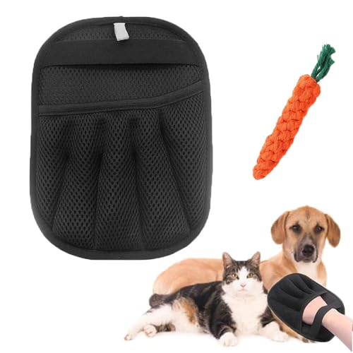 Handschuh zur Tierhaarentfernung, Hunde- und Katzenhaarhandschuhe zur Haarentfernung, wiederverwendbare Fellpflegehandschuhe for Haustiere, waschbarer elektrostatischer Handschuh zur Tierhaarentfernun von NIANE