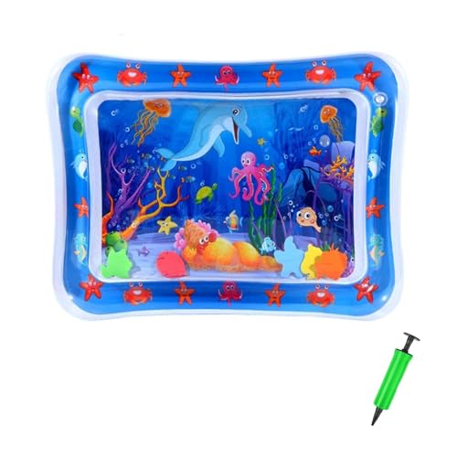 NIANE Verdickte Wassersensor-Spielmatte, 2025 Upgrade Wassersensor-Spielmatte mit Fischen, interaktive Wassersensor-Spielmatte, Coole, Bequeme aufblasbare Wassermatte for gelangweilte Hauskatzen(A) von NIANE