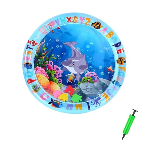 NIANE Verdickte Wassersensor-Spielmatte, 2025 Upgrade Wassersensor-Spielmatte mit Fischen, interaktive Wassersensor-Spielmatte, Coole, Bequeme aufblasbare Wassermatte for gelangweilte Hauskatzen(C) von NIANE