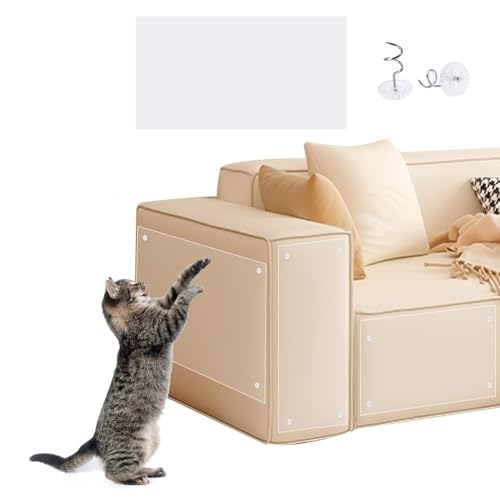 Kratzschutz Folie Sofa Katzen Transparent Kratzfolie Selbstklebend Kratzfolie Anti Kratz Tape für Möbel, Couch, Sofa, Wand, Tür von NIBESSER