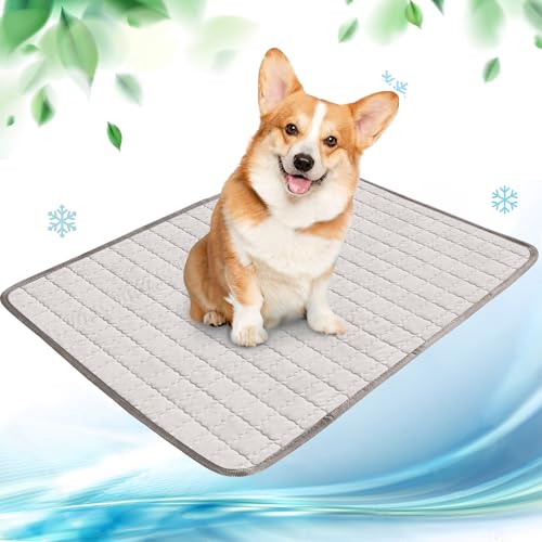 NIBESSER Kühlmatte für Hunde Pet Dog Cooling Mat Sommer Selbstkühlende Matte Hunde Katzen Haustier Kühlmatte Natürlich von NIBESSER