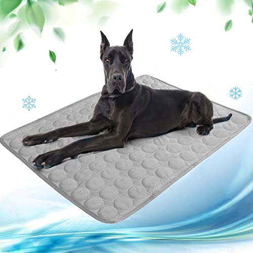 NIBESSER Kühlmatte für Hunde Selbst Kühlende Hundematte Sommer Kühlkissen wasserdichte rutschfeste hundematte für Zuhause Unterwegs oder im Auto, grau, 150x100cm NIBESSER Kühlmatte für Hunde Selbst Kühlende Hundematte Sommer Kühlkissen wasserdichte rutschfeste hundematte für Zuhause Unterwegs oder im Auto, grau, 150x100cm von NIBESSER