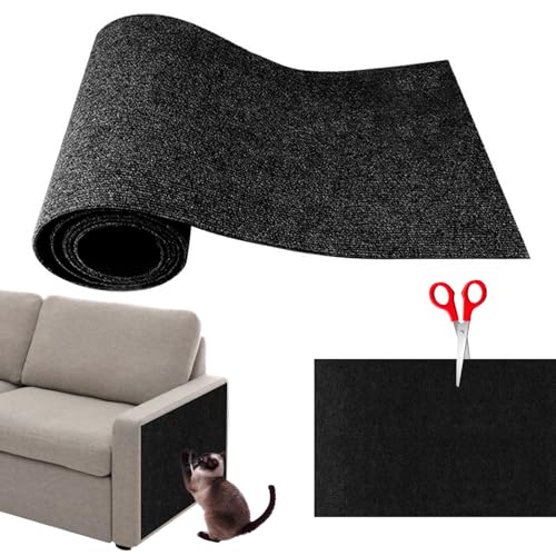 Selbstklebend Kratzteppich Kratzmatte für Katzen DIY Zuschneidbare Selbstklebende Katzenkratzmatte Langlebig Schützt Teppiche, Sofas, Möbel von NIBESSER