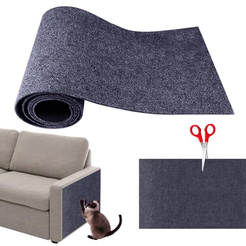 Selbstklebend Kratzteppich Kratzmatte für Katzen DIY Zuschneidbare Selbstklebende Katzenkratzmatte Langlebig Schützt Teppiche, Sofas, Möbel von NIBESSER