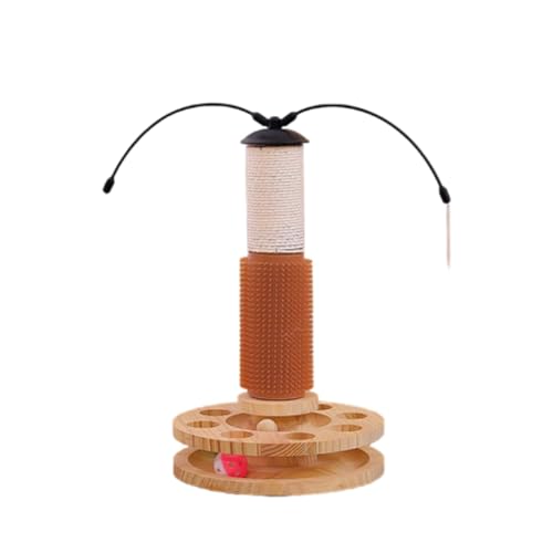 Drehteller aus Massivem Holz, Katzenspielzeug, Sisal-Klauenschleifen und Amüsantes All-in-One-Katzenkratzbrett, Katzenzubehör,E Drehteller aus Massivem Holz, Katzenspielzeug, Sisal-Klauenschleifen und Amüsantes All-in-One-Katzenkratzbrett, Katzenzubehör,E von NIBHZ