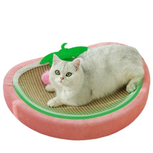 Erdbeer-Sisal-Katzenkratzbecken, Sofa und Katzennest, All-in-One, Fusselfrei, Verschleißfest, Katzenkrallenschleifen, Feuchtigkeitsbeständig, Universell für Alle Jahreszeiten,Pink Erdbeer-Sisal-Katzenkratzbecken, Sofa und Katzennest, All-in-One, Fusselfrei, Verschleißfest, Katzenkrallenschleifen, Feuchtigkeitsbeständig, Universell für Alle Jahreszeiten,Pink von NIBHZ