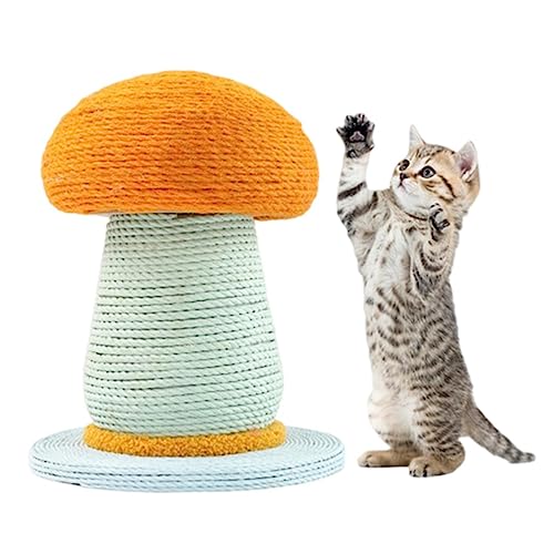 Katze Pilz Sisalbaum Modell Kratzt Kätzchen Seil Schärft Nägel Schützt Sofa Spielt Unterhält Beruhigt Orangefarbenes Modell,Mushroom von NIBHZ