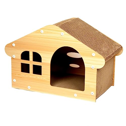 Katzenkratzer, Premium-Kratzunterlage mit Stabilem, Mattiertem Rahmen und Drehspielzeug, Vertikal Gebogene Katzenkratzer für Hauskatzen,G Katzenkratzer, Premium-Kratzunterlage mit Stabilem, Mattiertem Rahmen und Drehspielzeug, Vertikal Gebogene Katzenkratzer für Hauskatzen,G von NIBHZ