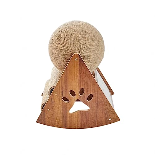 Katzenkratzspielzeug, Kratzballspielzeug für Katzen, Kratzball aus Natürlichem Sisal, Sich Drehendes Katzenballspielzeug, Kratzspielzeug aus Massivem Holz für Katzen und Kätzchen,A-Large Katzenkratzspielzeug, Kratzballspielzeug für Katzen, Kratzball aus Natürlichem Sisal, Sich Drehendes Katzenballspielzeug, Kratzspielzeug aus Massivem Holz für Katzen und Kätzchen,A-Large von NIBHZ
