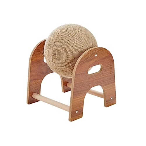 Katzenkratzspielzeug, Kratzballspielzeug für Katzen, Kratzball aus Natürlichem Sisal, Sich Drehendes Katzenballspielzeug, Kratzspielzeug aus Massivem Holz für Katzen und Kätzchen,B-Large Katzenkratzspielzeug, Kratzballspielzeug für Katzen, Kratzball aus Natürlichem Sisal, Sich Drehendes Katzenballspielzeug, Kratzspielzeug aus Massivem Holz für Katzen und Kätzchen,B-Large von NIBHZ