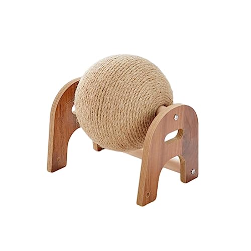 Katzenkratzspielzeug, Kratzballspielzeug für Katzen, Kratzball aus Natürlichem Sisal, Sich Drehendes Katzenballspielzeug, Kratzspielzeug aus Massivem Holz für Katzen und Kätzchen,B-Small Katzenkratzspielzeug, Kratzballspielzeug für Katzen, Kratzball aus Natürlichem Sisal, Sich Drehendes Katzenballspielzeug, Kratzspielzeug aus Massivem Holz für Katzen und Kätzchen,B-Small von NIBHZ