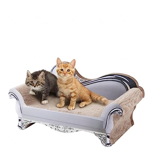 Kratzfester Sofa-Möbelschutz aus Pappe, Chaiselongue-Wellsofa für Katzen Im Innenbereich,Grey von NIBHZ