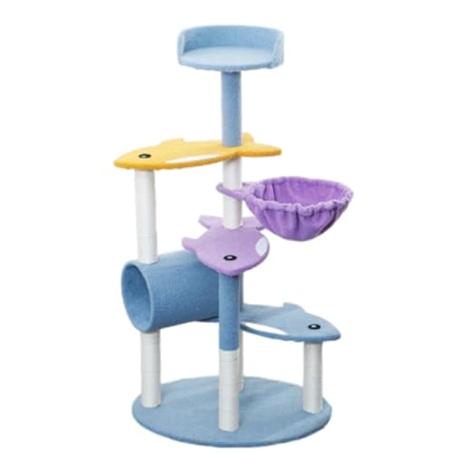 Mehrschichtiges Katzen-Klettergerüst, Marine-Serie, Katzennest, Integriertes Sisal, Katzenkratzbaum, Schleifklaue, Verschleißfestes Heimtierbedarf, Mehrschichtiges Katzen-Klettergerüst, Marine-Serie, Katzennest, Integriertes Sisal, Katzenkratzbaum, Schleifklaue, Verschleißfestes Heimtierbedarf, von NIBHZ