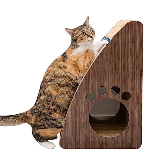 Premium-Katzenkratzer, Keilförmige Wellpappe Ist Wendbar, Hält 2X Länger, Natürliche Neigung, Ergonomischer Als Kratzbaum, Aussparungen Zum Verstecken von Spielzeug,B Premium-Katzenkratzer, Keilförmige Wellpappe Ist Wendbar, Hält 2X Länger, Natürliche Neigung, Ergonomischer Als Kratzbaum, Aussparungen Zum Verstecken von Spielzeug,B von NIBHZ
