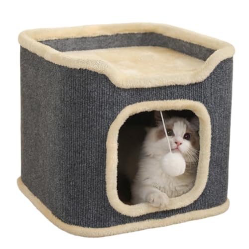 Winter-Katzenbett, Vier Jahreszeiten, Warm, Halbgeschlossenes Katzenkratzbrett, Katzenbett, All-in-One-Katzenhaus, Katzenhaustierbedarf, Katzenspielzeug,A Winter-Katzenbett, Vier Jahreszeiten, Warm, Halbgeschlossenes Katzenkratzbrett, Katzenbett, All-in-One-Katzenhaus, Katzenhaustierbedarf, Katzenspielzeug,A von NIBHZ