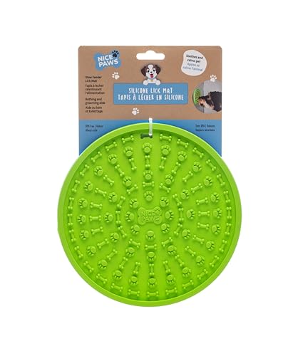 NICE PAWS Leckmatte für Hunde & Katzen - Lustig gefüllte Hundeablenkungspad mit Saugnäpfen, ideal für die Behandlung Zeit, Fellpflege und Zahngesundheit - 1 Matte pro Kauf von NICE PAWS
