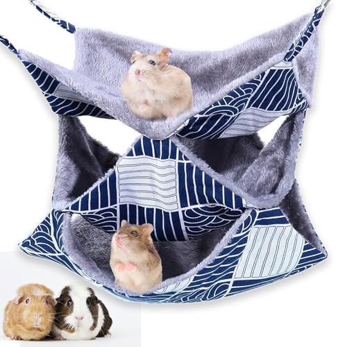 NICECONE 3-lagige Haustier-Käfig-Hängematte, Kleintiere, warmes Plüsch, Dreifach-Etagenbett, Käfig-Hängematte, Bett, Käfigzubehör, Spielzeug für Meerschweinchen, Zuckergleiter, Papageien, Frettchen, NICECONE 3-lagige Haustier-Käfig-Hängematte, Kleintiere, warmes Plüsch, Dreifach-Etagenbett, Käfig-Hängematte, Bett, Käfigzubehör, Spielzeug für Meerschweinchen, Zuckergleiter, Papageien, Frettchen, von NICECONE