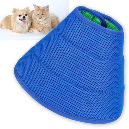 NICECONE Weiches Hunde- und Katzenkegelhalsband nach Operationen, verstellbares E-Kragen für kleine Haustiere, atmungsaktives Mesh-Elisabethanisches Kegel, um das Lecken von Wunden zu verhindern NICECONE Weiches Hunde- und Katzenkegelhalsband nach Operationen, verstellbares E-Kragen für kleine Haustiere, atmungsaktives Mesh-Elisabethanisches Kegel, um das Lecken von Wunden zu verhindern von NICECONE