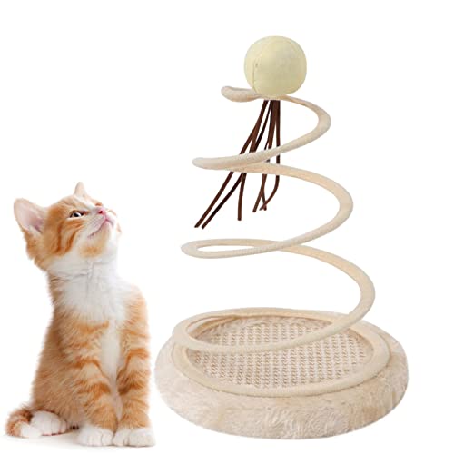 NICERAM Interaktives Katzenspielzeug,Katzen-Federspielzeug mit Maus-Fisch-Ball-Design | Fun Swing Spring Teaser Spielzeug für Bewegung und Training, Haustierspiel für Katzen und Kätzchen von NICERAM