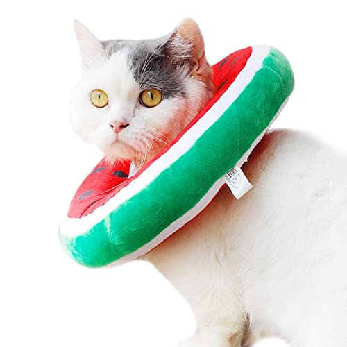 NICERAM Katzen-Erholungshalsband - Cute Fruits Neck Cat Cones nach Operationen | Verstellbare Katzenhalskegel zum Stoppen des Leckens für Katzen, Kätzchen und kleine Hunde von NICERAM