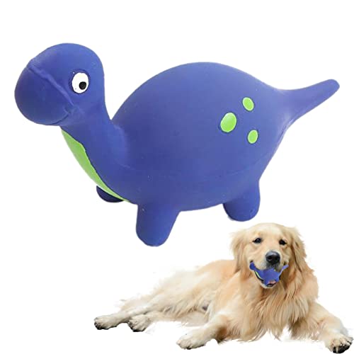 NICERAM Quietschendes Dinosaurier-Hundespielzeug | Squeeze Dinosaurier-Spielzeug für Hunde - Langlebiges niedliches Dinosaurier-Grunzen-Quietschen-Latex-Haustier-Kauspielzeug für Hundewelpen von NICERAM